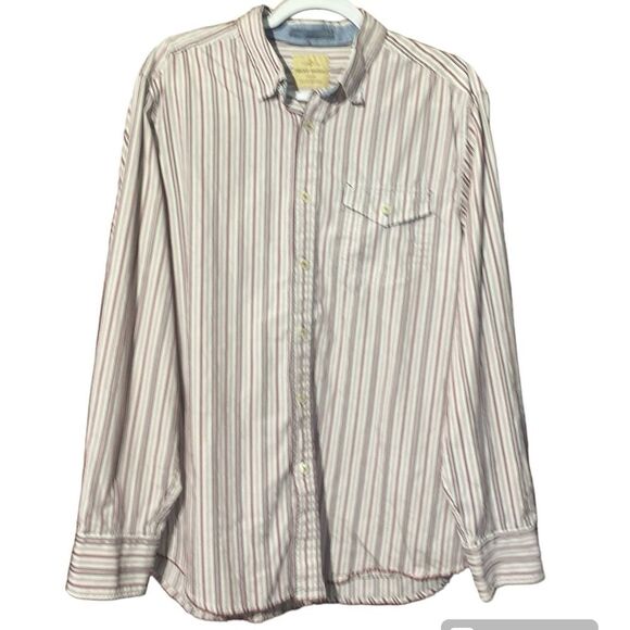 Tommy Bahama 100% Cotton Long Sleeve Striped Button Down Men's Size Large - Picture 1 of 15